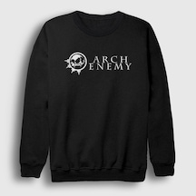 Presmono Unisex Skull Arch Enemy Sweatshirt Siyah