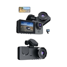 3 Kameralı 2 İnç 1080p Araç İçi Kamera Sürüş Kamerası Carplay - Lisinya