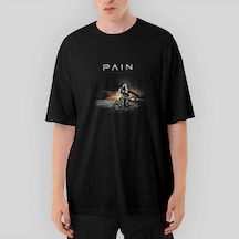 Pain Coming Home Oversize Siyah Tişört Siyah