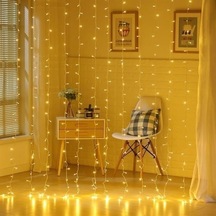 Buffer 8 Fonksiyonlu 200 Led 10 Saçak Şerit Led 2x2 Perde İp Led Gün Işığı Diğer
