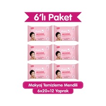 Paddlers 3'ü 1 Arada Makyaj Temizleme Mendili 6 x 20'li