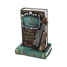 Kumbara Gitar Kitap Vintage Dekoratif Biblo Kumbara 21x14x10cm Reçine