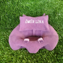 Kişiye Özel Bebek Yatmaz Destek Oturma Minderi Lila