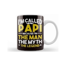 Papi Man Myth Legend Papa Poppa Dad Daddy Father Stepdad Kupa Bardak Porselen Karışık