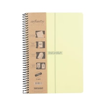 Meteksan Infinity Pastel Serisi, A4, 6 Konulu 3 Kareli, 3 Çizgili 180 Yaprak Pp Kapaklı Spiralli Defter, Sarı Çok Renkli