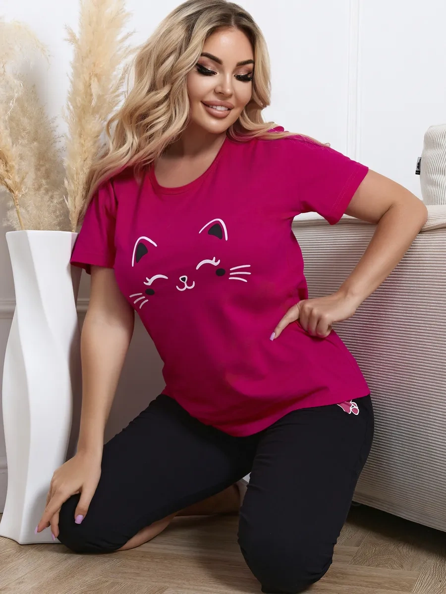 Danelly Kadın Şort Pantolonlu Pijama Pamuklu Ev Takımı 342395272 Siyah