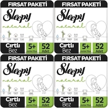 Sleepy Bebek Bezi Naturel 13-20kg Junior Plus 208 Adet 5+ Numara