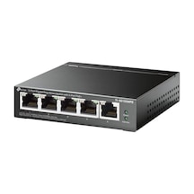 Tp-link Tl-sg105mpe 4 Poe+ Bağlantı Noktasına Sahip 5 Bağlantı Noktalı Yönetimli Poe Anahtarı 120 Watt, Ieee-802.3af/at Poe, Fansız, Tak Ve Çalıştır, Sağlam Metal Gövde Siyah