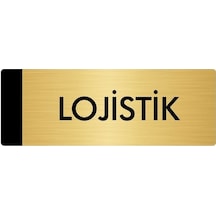 Metal Yönlendirme Levhası, Departman Kapı Isimliği Lojistik 5x20 Cm Altın Renk