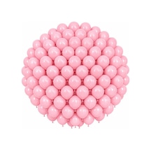 Pembe Renk Lateks Makaron Balon 30 Cm - 100 Adet