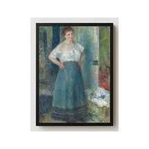 Klasik Sanat Renoir Çamaşırcı Kadın Çerçevesiz Poster 21x30 Cm A4 Tablo Klasik Sanat Yağlı Boya