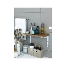 Tekli Dekoratif Duvar Rafı, Kitaplık Ve Organizer, Banyo, Mutfak, Balkon Atlantik Çam