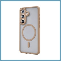 Bezos Samsung Galaxy A55 5g Loji Magsafe Kapak - Çöl Titanyum Mbt06