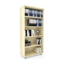 Modüler Dünyası Büyük Boy Kitaplık Dosya Dolabı Meşe - 80X35X188 Meşe