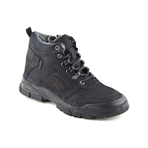 413 Siyah Garson Bot Hakiki Deri Siyah