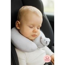 Bebekevi Bebek Boyun Koruyucu Seyahat Oto Yastığı- Araba & Puset & Uçak İçin Boyun Yastığı Gri