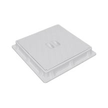 20X20 Rögar Kapağı - Çerçeve+ Düz Kapak Gri