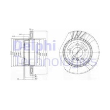 DELPHI BG3943 EL FREN DİSK ARKA BMW X3 E83 04-11 HAVALI 320mm