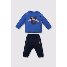U.S. Polo Assn. Erkek Bebek Baskılı Mavi Uzun Kol Pijama Takım Usb3165-c-v1 Usb3165-c-v1
