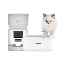 Akıllı Otomatik Kedi Köpek Mama Kabı Programlanabilir Besleme Kasesi Ve Su Pınarı Sebili 2'li Pet Ürünleri Evcil