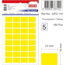 Tanex Ofc-110 Flo Sarı Ofis Etiketi