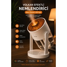 Volkan Efektli Nemlendirici 280ml Led Işıklı Ultrasonik Hava Nemlendirici Sessiz Aroma Difüzör Rt-hm30