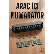 Belirtilmemiş Araç İçi Numaratör Numaralık Torpido Üstü Açılır Kapanır Telefon Numarası Bırakma