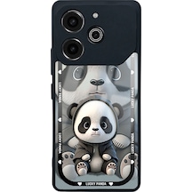 Tecno Pova 6 Pro White Lucky Panda Tasarımlı Glossy Telefon Kılıfı Çok Renkli