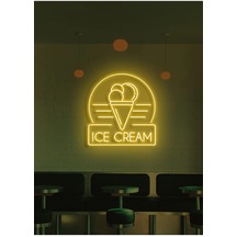 Twins Led Ice Cream Yazılı Ve Şekilli Neon Tabela Gün Işığı Model:model:40663366