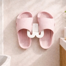 Terlik Askılığı Duvara Yapışan Banyo Terlik Tutucu Delmeden Montaj Çok Renkli Beyaz