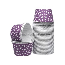 50'li Mor Puantiyeli Muffin Kek Kalıbı, Kek Kapsülü Cupcake Kalıbı, Airfryer Uyumlu Çok Renkli