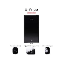 U-frigo 90 Lt 12-24v Marin/karavan Kompresörlü Buzdolabı Temperli Cam Kapak Limited Edition Siyah