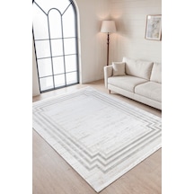 Elvey Home 7104 A.gri Modern Desen Doğal Taban Koridor Mutfak Çocuk Oturma Odası Salon Halı Yolluk 7104gri