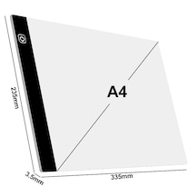 TechTic A4 Led Işıklı(3 Seviye) Çizim Kopyalama Animasyon Portre Dövme Grafik Çizim Tableti