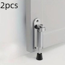 Xuweiwei 2 Adet Gümüş Görünmez Kapı Stoperi, Ayarlanabilir, Yapışkanlı Ve Vidalı