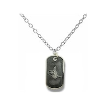 Osmanlı Tuğrası İşlemeli Künye Kolye Gümüş Renk Unisex Metal Takı Çok renkli 37844202