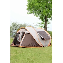 4-5 Kişilik Otomatik Havada Açılır Kamp Çadırı 260x190x115 Cm Kahverengi
