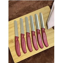 Ebitda Kapris 6 Adet Sebze Bıçağı Seti - Alman Model Kırmızı Slr02 - Pratik Ve Keskin Kırmızı