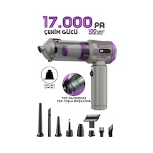 Enshall 17000PA Auhma Ultra Güçlü Göstergeli 100 W Araç İçi Süpürge Mor