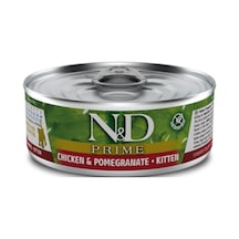 N&D Tahılsız Kitten Tavuklu ve Narlı Konserve Yavru Kedi Maması 70 G