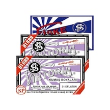 Viktoria Eflatun 2Pk+Fiske Sabitleme 1Pk Kumaş Boyası