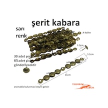Şerit Kabara Altın Sarı Renk Düz Renk 30 Adet Raptiye Çivi Koltuk
