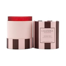 Casandra Divine Trio Soya Mum Mandalina & Gül & Sandal Ağacı Kokulu Dekoratif Aromaterapi Mum 50 x 22
