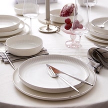 Kütahya Porselen Bone Crest 24 Parça Platin Fileli Yemek Takımı
