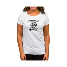 Shotokan Karate Logo Beyaz Kadın Tişört Beyaz
