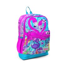 Coral High Mavi Pembe Flamingo İlkokul Ve Günlük Sırt Çantası - Kız Çocuk - Usb Soketli