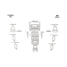 Citroen C4 Torpido Kaplama 2004-2010 18 Parça Alüminyum