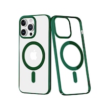 Apple iPhone Uyumlu  14 Pro Uyumlu Kılıf Element Magneticsafe Sert Kapak - Köknar Yeşili