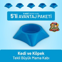 Kedi Ve Köpek Tekli Büyük Mama Kabı - 5 Adet