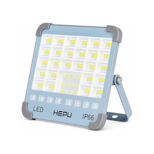 Hp-l33 Güneş Enerjili Taşınabilir Led Çalışma Lambası 150w Güç Ip66, Usb + Solar Şarj Mıknatıslı Taban